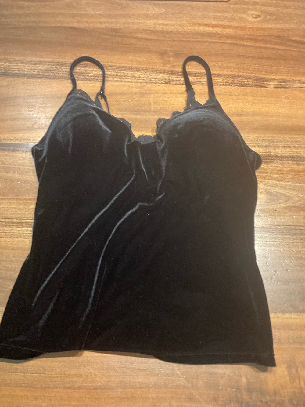 Gilligan & O'Malley black velvet camisole  top